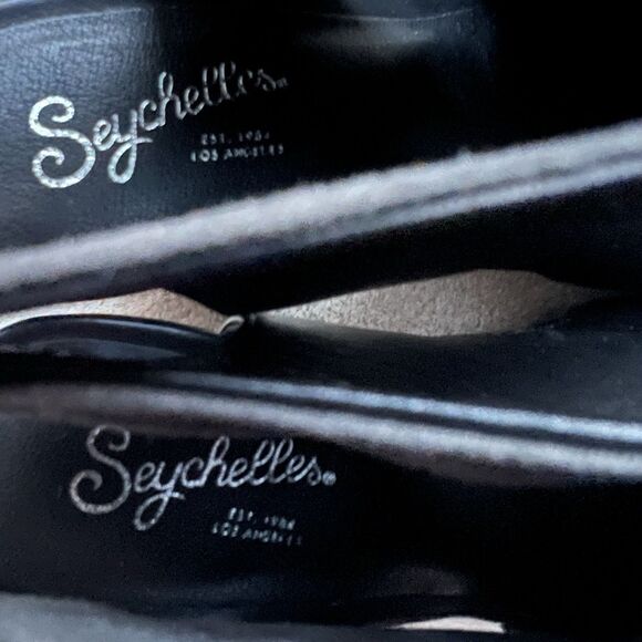 NEW Seychelles Battery Black Leather Open Toe Block Heel Bootie Sandals Women 6 - Picture 10 of 13